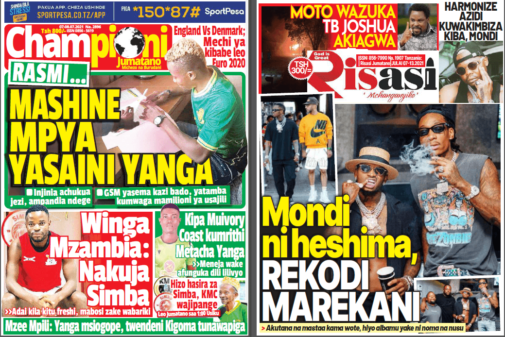 Nunua na Soma Gazeti la Championi na Risasi Kirahisi Zaidi Hapa - Global Publishers