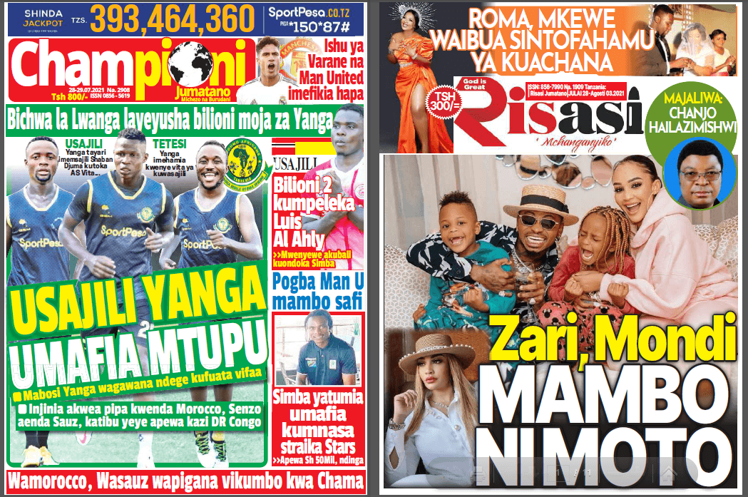 Nunua na Soma Gazeti la Championi na Risasi Kirahisi Zaidi Hapa - Global Publishers
