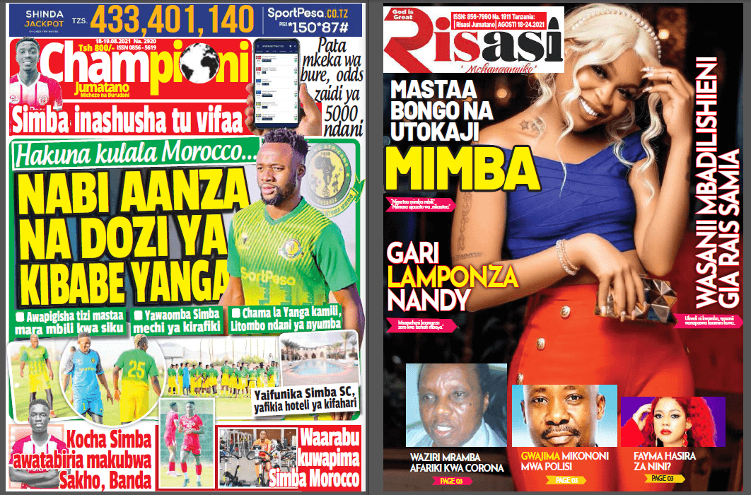 Nunua na Soma Gazeti la Championi na Risasi Kirahisi Zaidi Hapa - Global Publishers