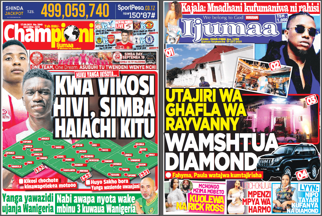 Nunua na Soma Gazeti la Championi na Ijumaa kirahisi zaidi hapa - Global Publishers