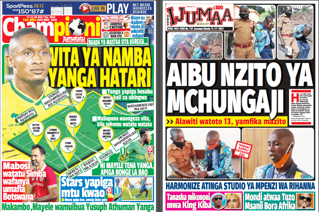 Nunua na Soma Gazeti la Championi na Ijumaa Wikienda kirahisi zaidi hapa - Global Publishers