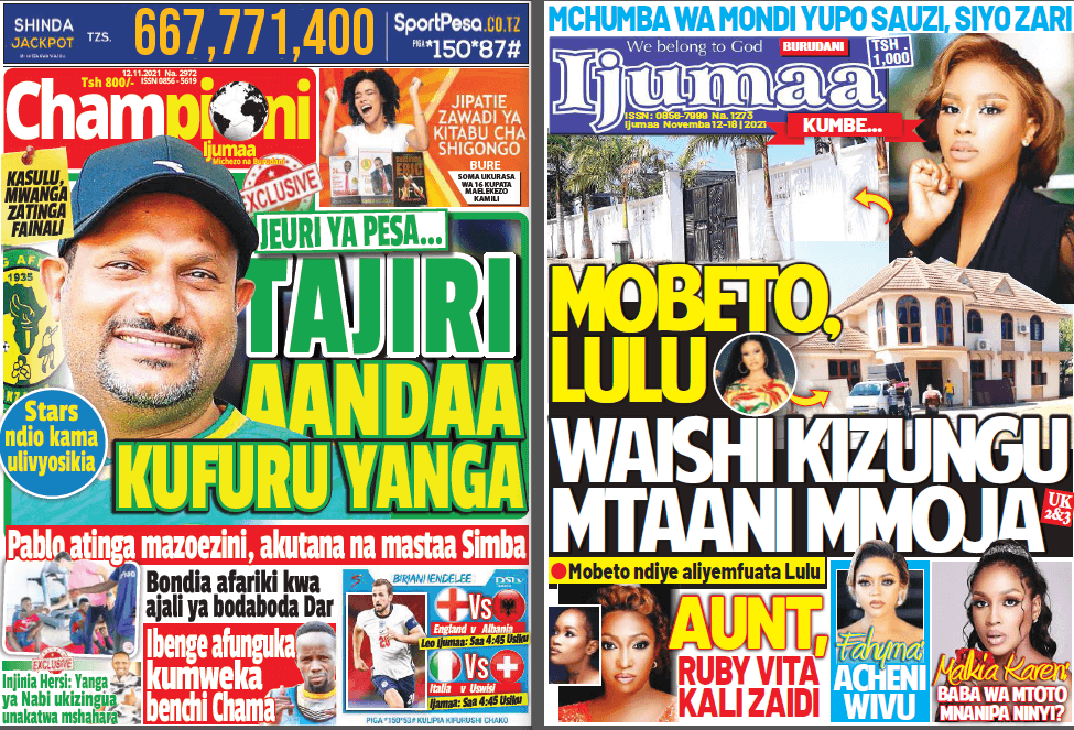Nunua na Soma Gazeti la Championi na Ijumaa kirahisi zaidi hapa - Global Publishers