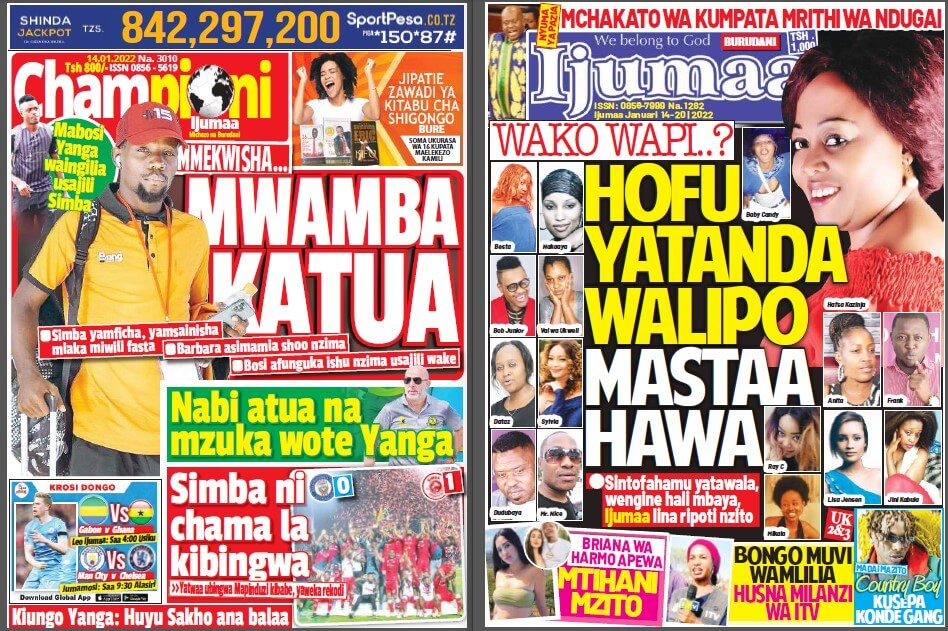 Nunua na Soma Gazeti la Championi na Ijumaa kirahisi zaidi hapa - Global Publishers