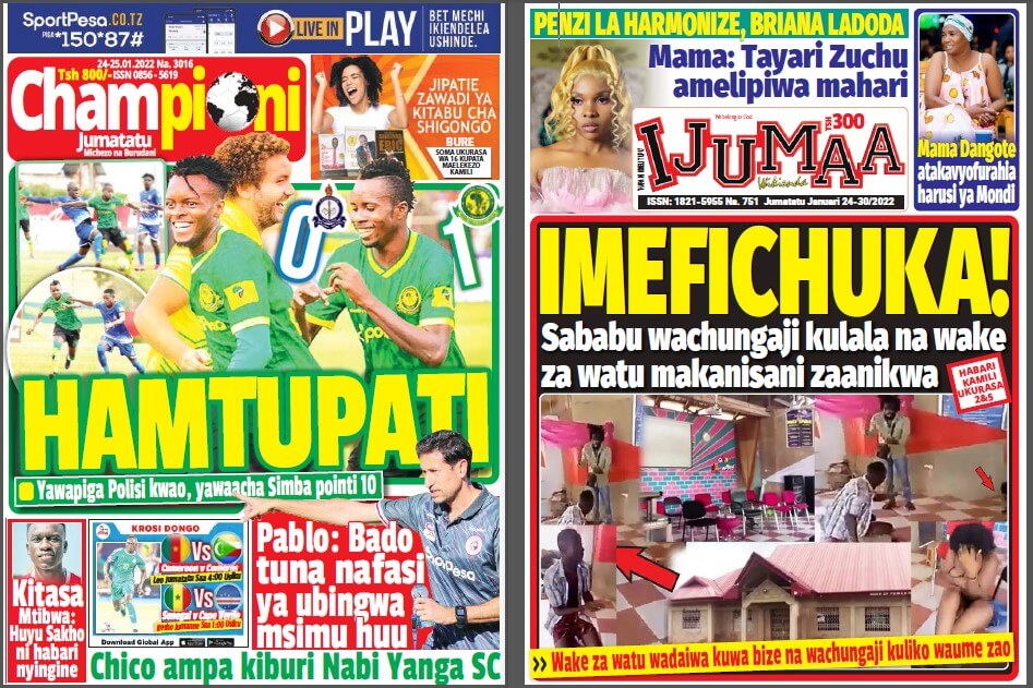 Nunua na Soma Gazeti la Championi na Ijumaa Wikienda kirahisi zaidi hapa - Global Publishers