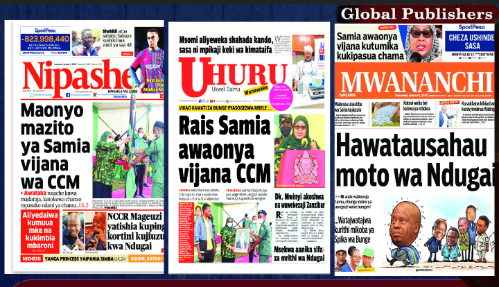 Yasome Hapa Magazeti ya Leo Jumamosi, Januari 8, 2022 - Global Publishers
