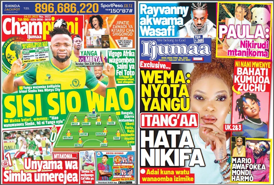 Nunua na Soma Gazeti la Championi na Ijumaa kirahisi zaidi hapa - Global Publishers