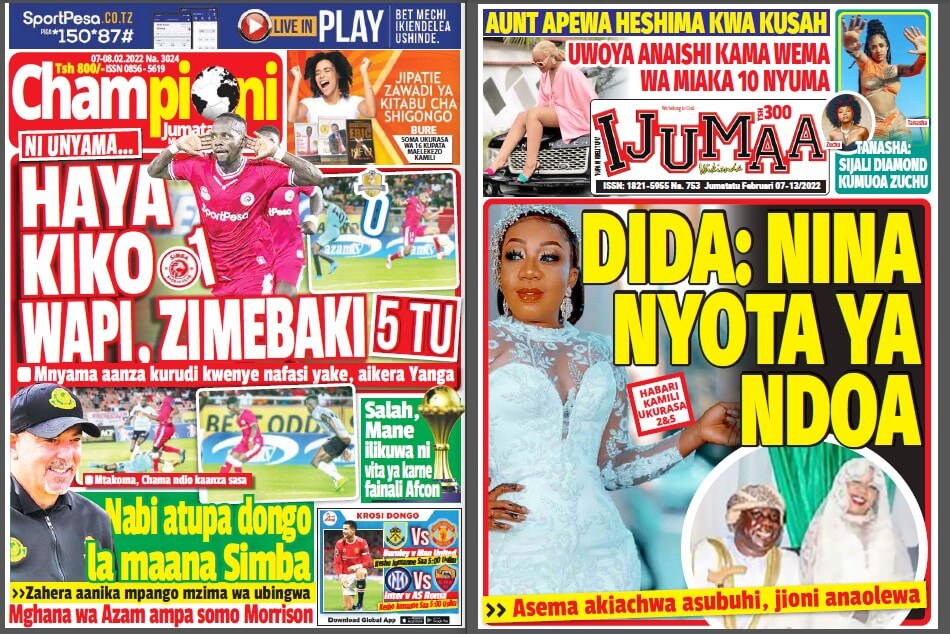 Nunua na Soma Gazeti la Championi na Ijumaa Wikienda kirahisi zaidi hapa - Global Publishers