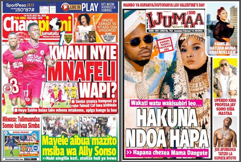Nunua na Soma Gazeti la Championi na Ijumaa Wikienda kirahisi zaidi hapa - Global Publishers
