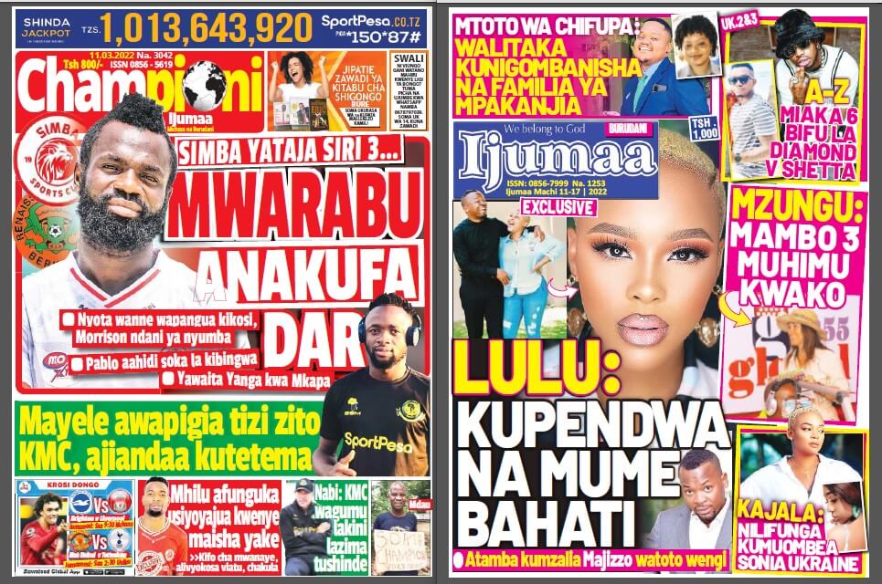 Nunua na Soma Gazeti la Championi na Ijumaa kirahisi zaidi hapa - Global Publishers
