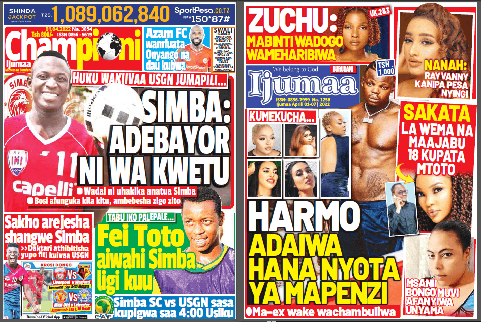 Nunua na Soma Gazeti la Championi na Ijumaa kirahisi zaidi hapa - Global Publishers