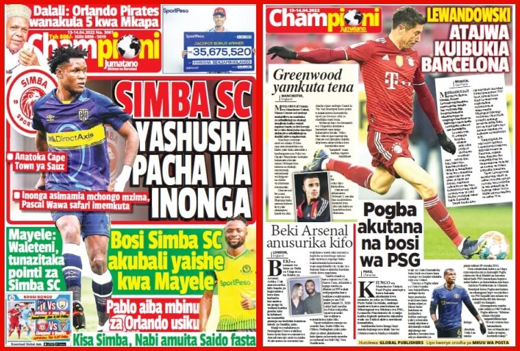Nunua na Soma Gazeti la Championi kirahisi zaidi hapa