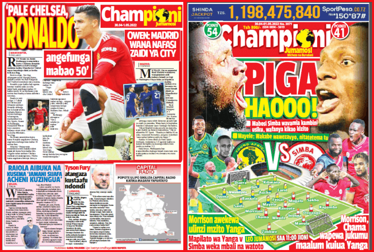 Nunua na Soma Gazeti la Championi kirahisi zaidi hapa - Global Publishers