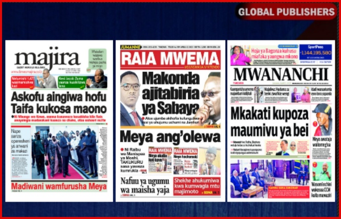 Habari Kubwa za Magazeti ya Tanzania Leo Jumanne, Aprili 12, 2022 - Global Publishers
