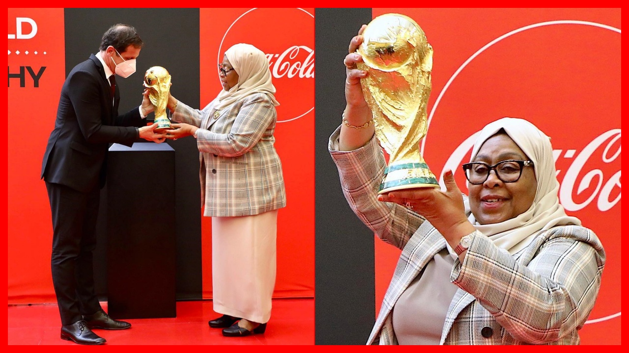 Rais Samia Apokea Kombe la Dunia (World Cup) Ikulu jijini Dar (Picha +Video)