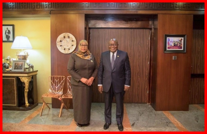 Rais Samia Akutana na Kufanya Mazungumzo na Rais wa Ghana Nana-Akufo Addo