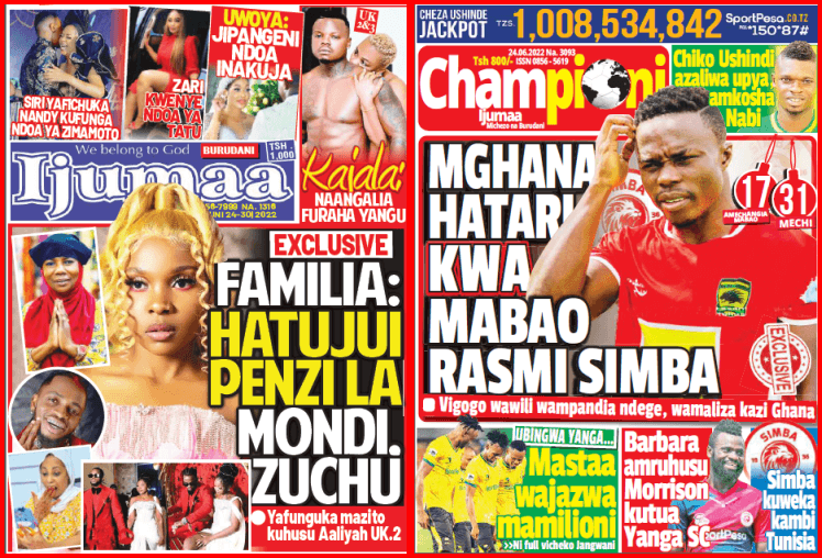 Nunua na Soma Gazeti la Championi na Ijumaa kirahisi zaidi hapa - Global Publishers