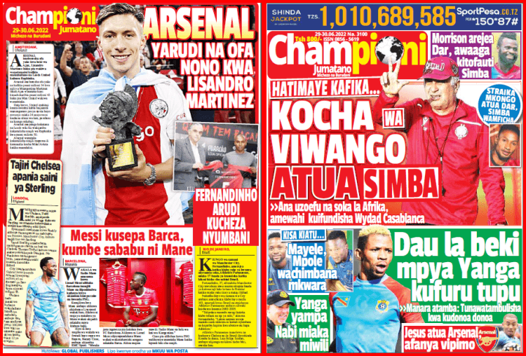 Nunua na Soma Gazeti la Championi kirahisi zaidi hapa - Global Publishers