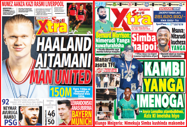 Nunua na Soma Gazeti la SpotiXtra kirahisi zaidi hapa - Global Publishers