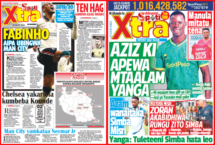 Nunua na Soma Gazeti la SpotiXtra kirahisi zaidi hapa - Global Publishers