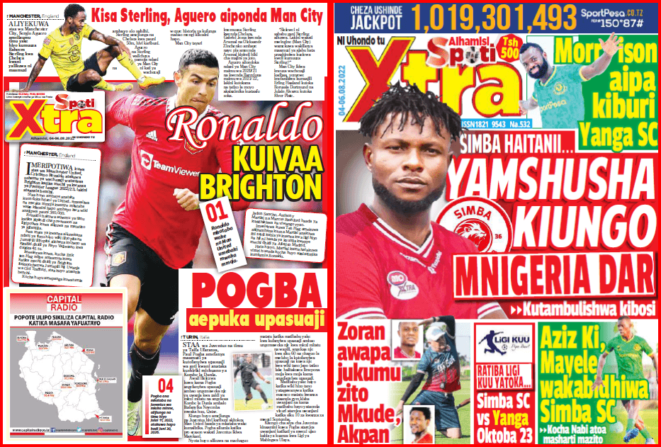 Nunua na Soma Gazeti la SpotiXtra kirahisi zaidi hapa - Global Publishers