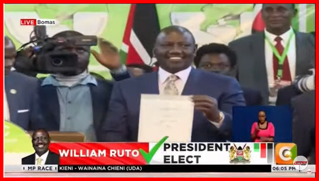 William Ruto Ashinda Urais wa Kenya, Odinga Ashindwa Kutokea Hafla ya Utangazaji Matokeo - Global Publishers