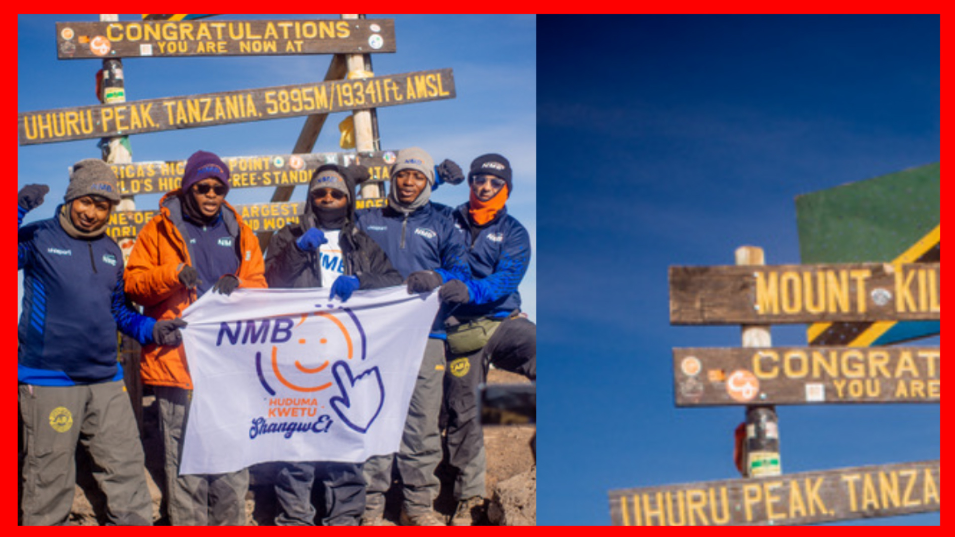 Wafanyakazi wa NMB Wapeperusha Bendera Mlima Kilimanjaro! - Global Publishers