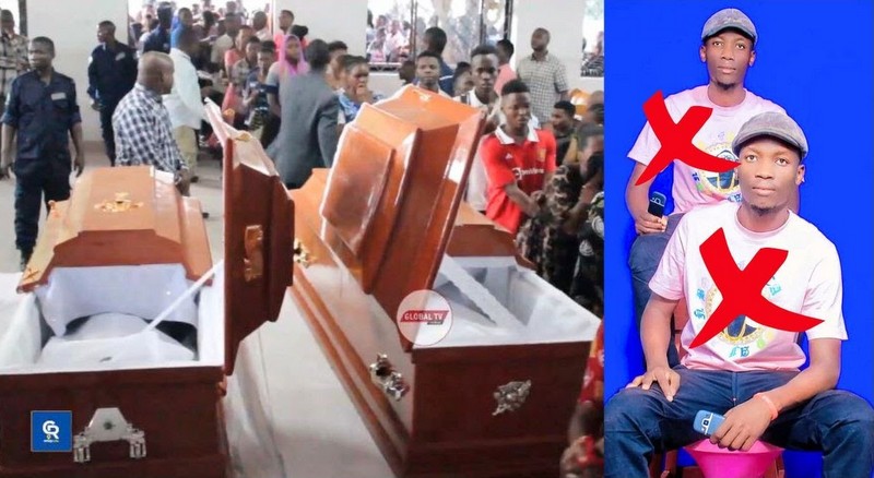 Miili Ya Mapacha Wanachuo Waliokufa Maji Wakiogelea Ziwa Victoria Ilivyoagwa Kanisani – Video - Global Publishers