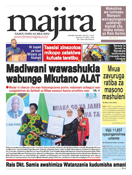 Kurasa za Magazeti ya Leo Aprili 25, 2024 - Global Publishers