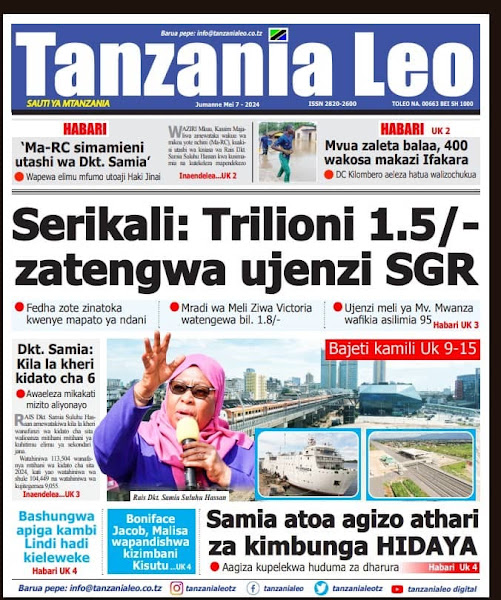 Habari kubwa za Magazeti ya Tanzania Leo Mei 7, 2024 - Global Publishers