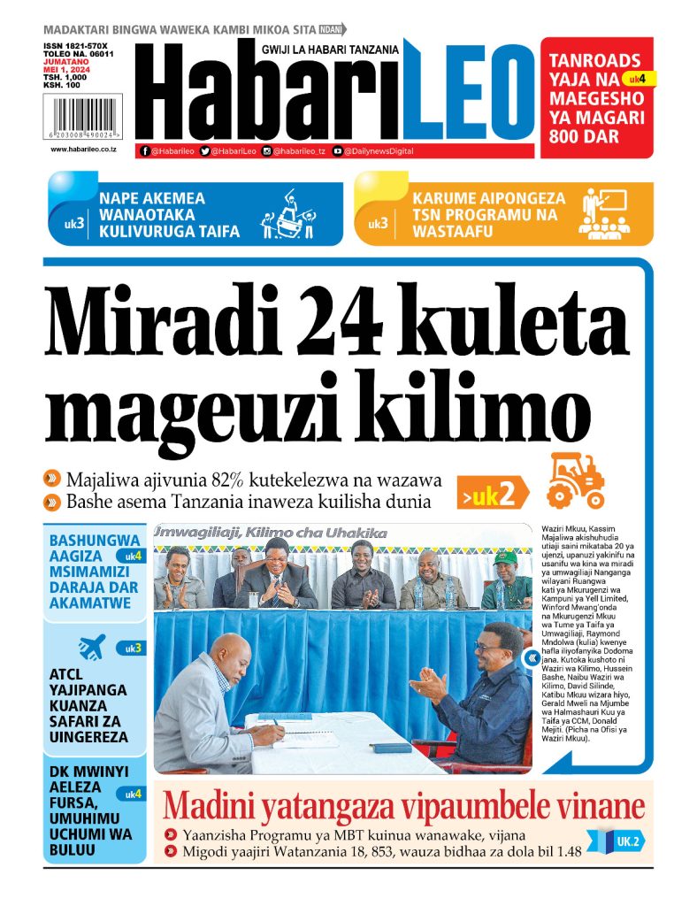 Habari kubwa za Magazeti ya Tanzania leo Mei 1, 2024 - Global Publishers