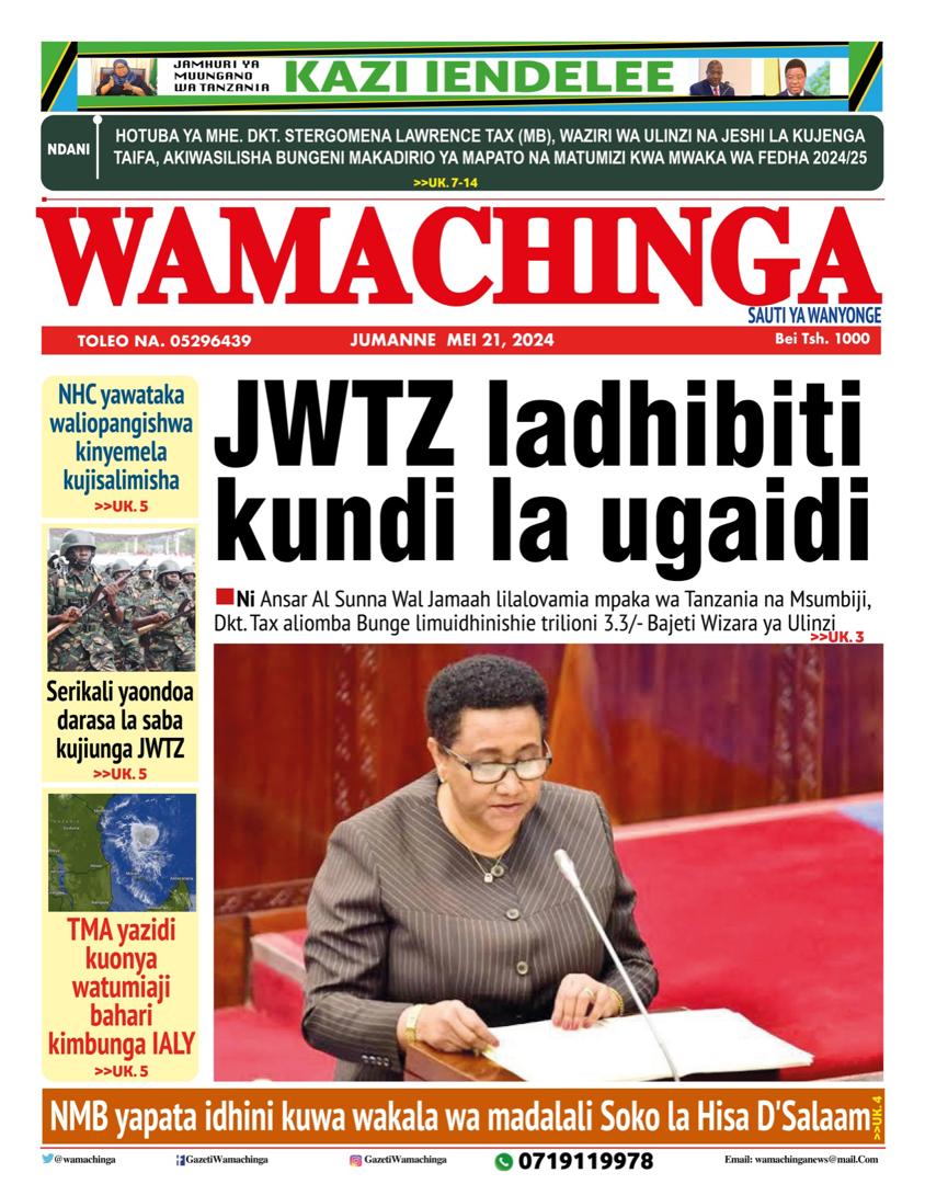 Habari kubwa za Magazeti ya Tanzania leo Mei 21, 2024