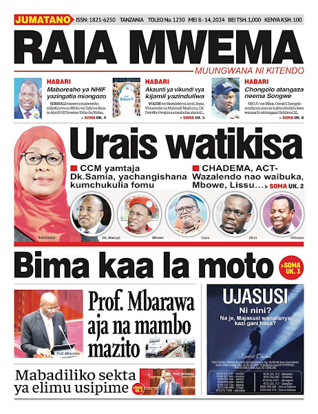 Kurasa za Magazeti ya leo Mei 8, 2024 - Global Publishers