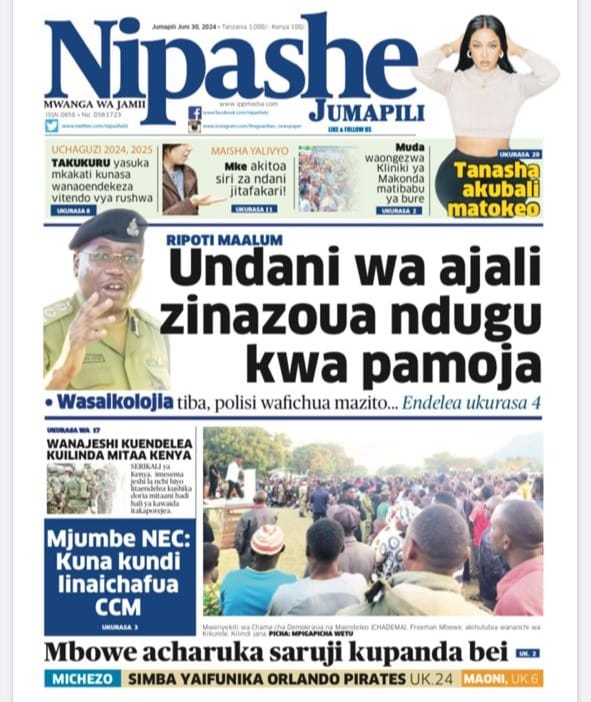 Habari kubwa za Magazeti ya Tanzania leo Juni 30, 2024