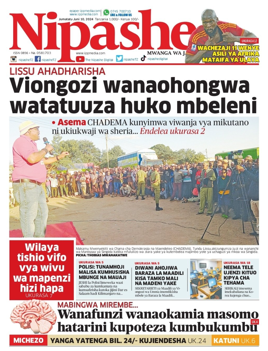 Kurasa za magazeti ya leo June 10, 2024