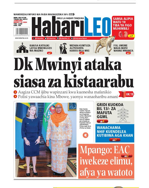 Kurasa za Magazeti ya leo Agosti 14, 2024