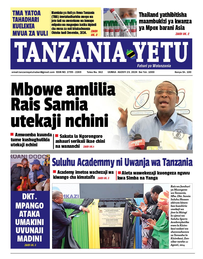 Habari kubwa za Magazeti ya Tanzania leo Agosti 23, 2024 - Global Publishers