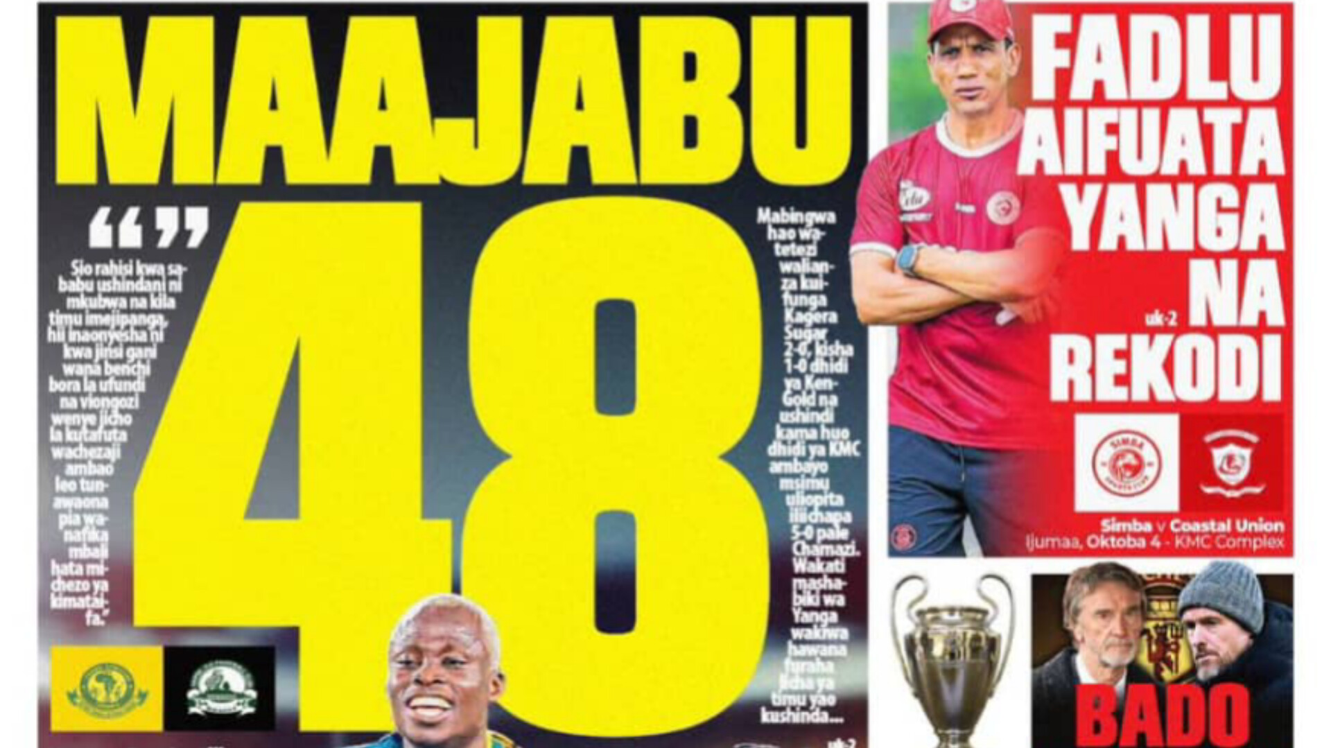 kurasa za Magazeti ya leo Oktoba 1, 2024