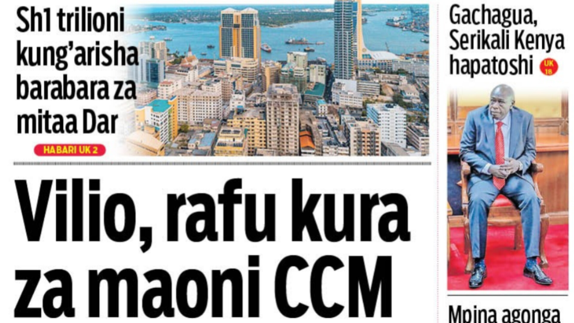 kurasa za Magazeti ya leo Oktoba 25, 2024 - Global Publishers