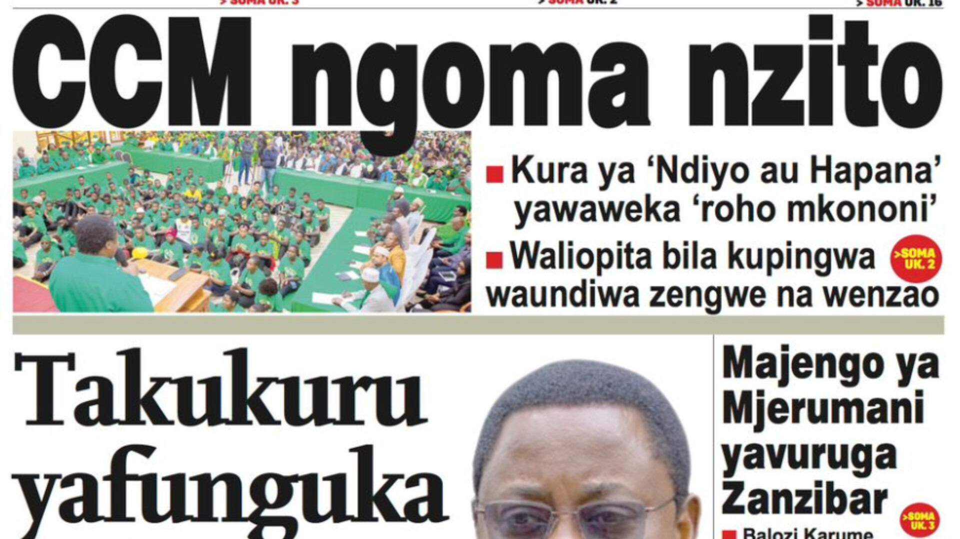 Kurasa za Magazeti ya leo Novemba 6, 2024