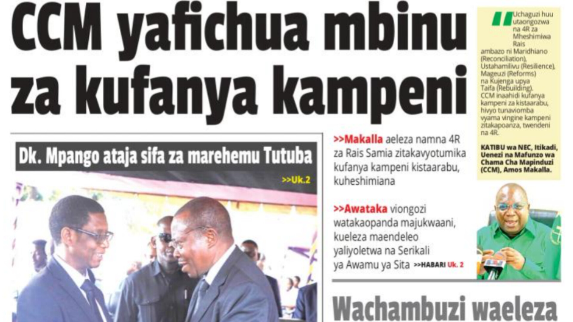 Kurasa za Magazeti ya leo Novemba 7, 2024