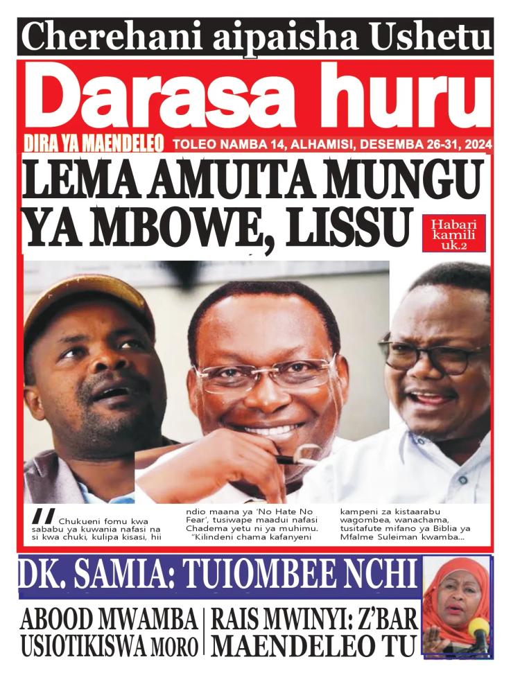 Habari kubwa za Magazeti ya Tanzania leo Desemba 27, 2024 - Global Publishers