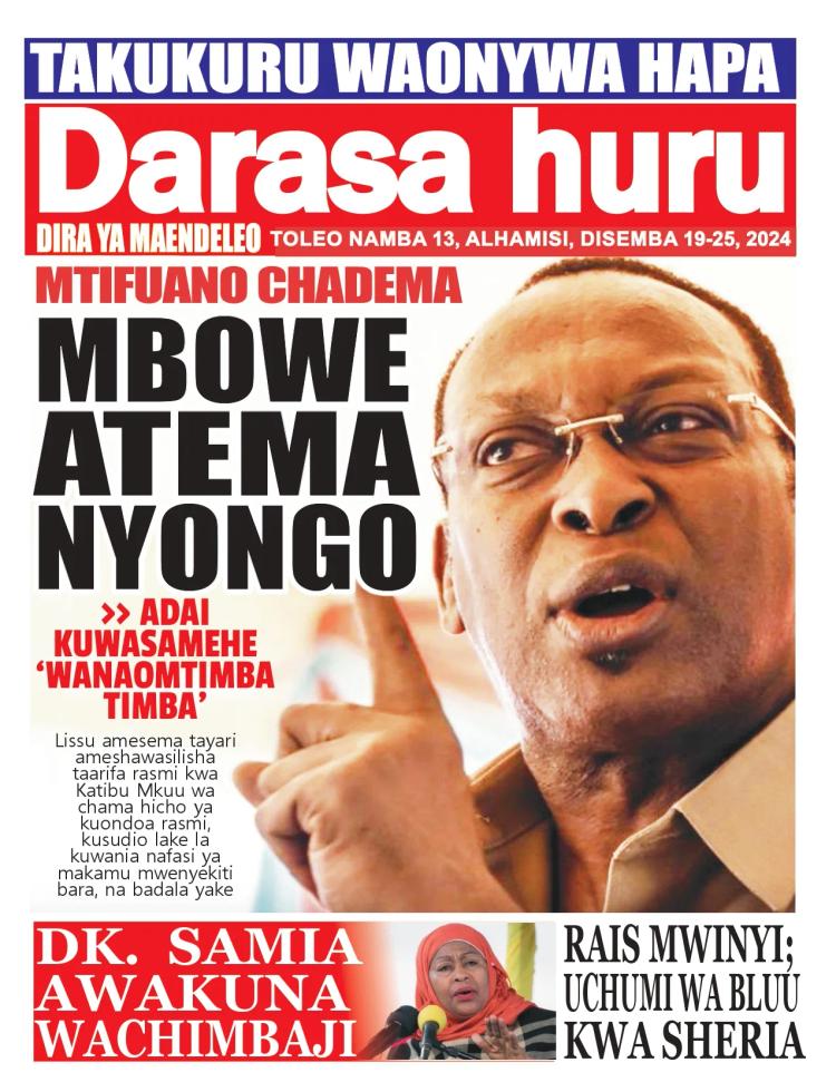 Habari kubwa za Magazeti ya Tanzania leo Desemba 19, 2024 - Global Publishers