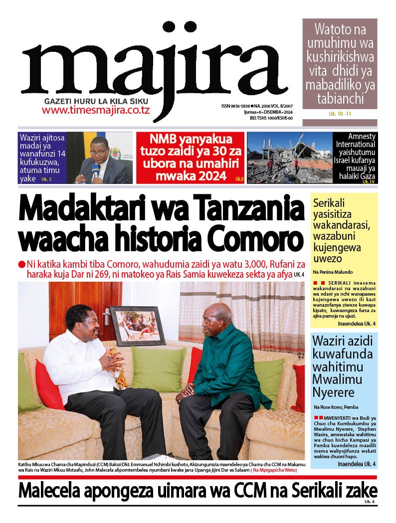 Habari kubwa za Magazeti ya Tanzania leo Desemba 6, 2024 - Global Publishers