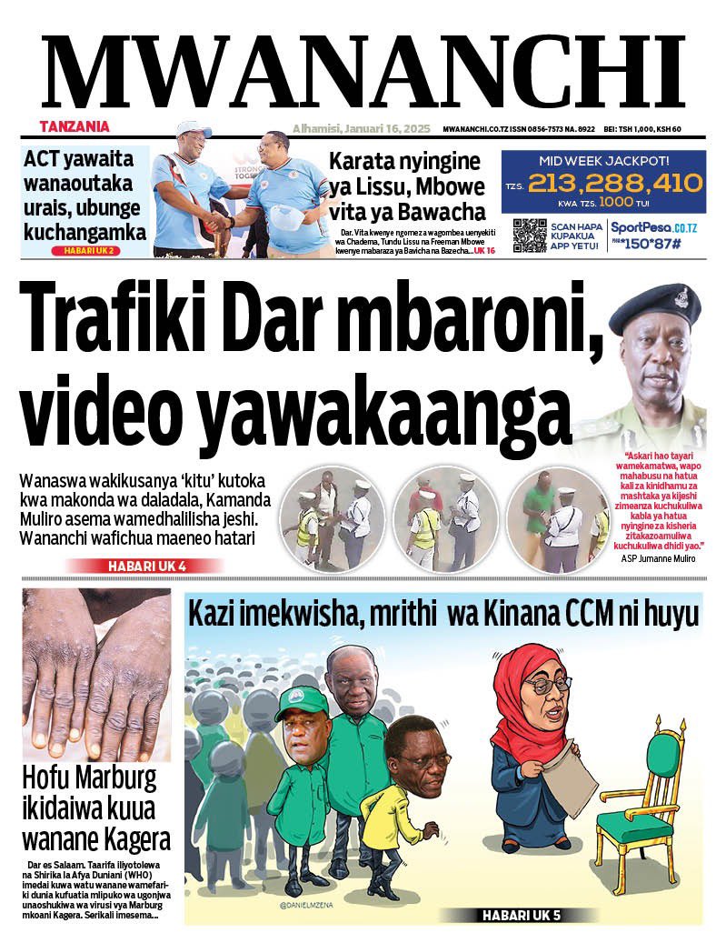 Habari kubwa za Magazeti ya Tanzania leo Januari 17, 2025 - Global Publishers