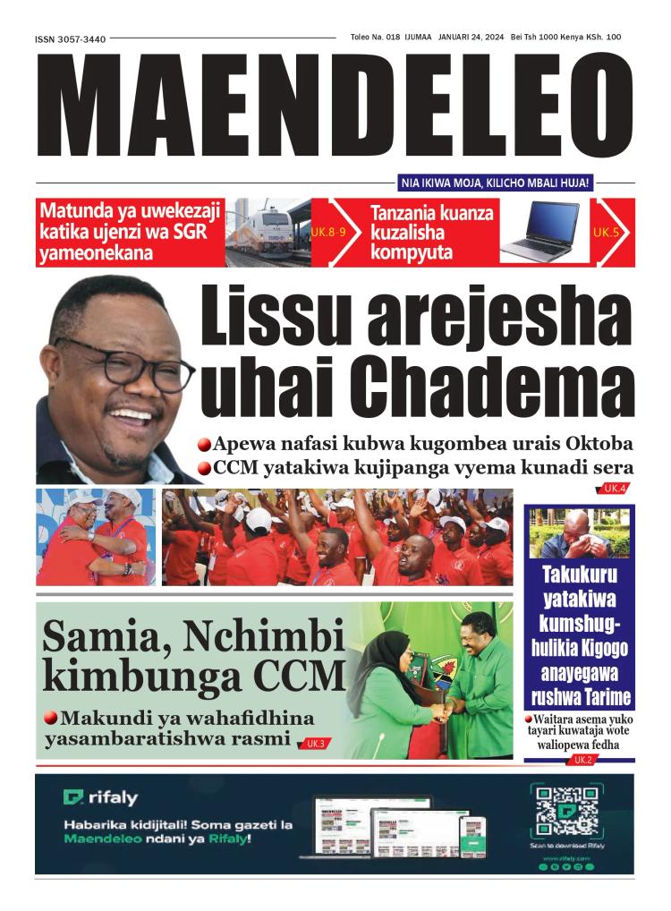 Habari kubwa za Magazeti ya Tanzania leo Januari 26, 2025 - Global Publishers