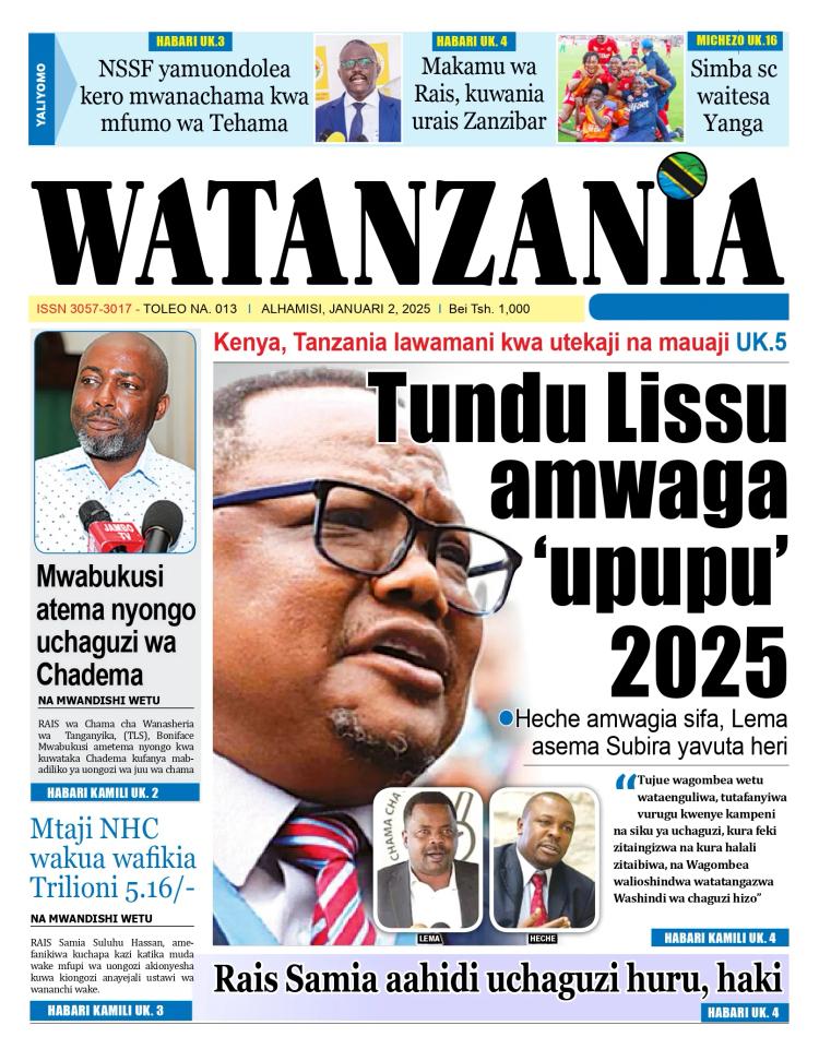 Habari kubwa za Magazeti ya Tanzania leo Januari 3, 2025 - Global Publishers