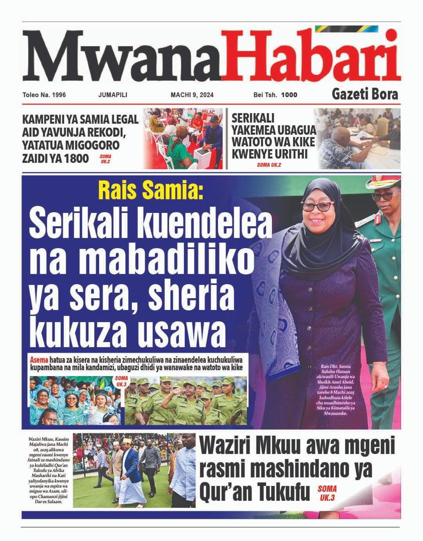 Habari kubwa za Magazeti ya Tanzania leo Machi 9, 2025