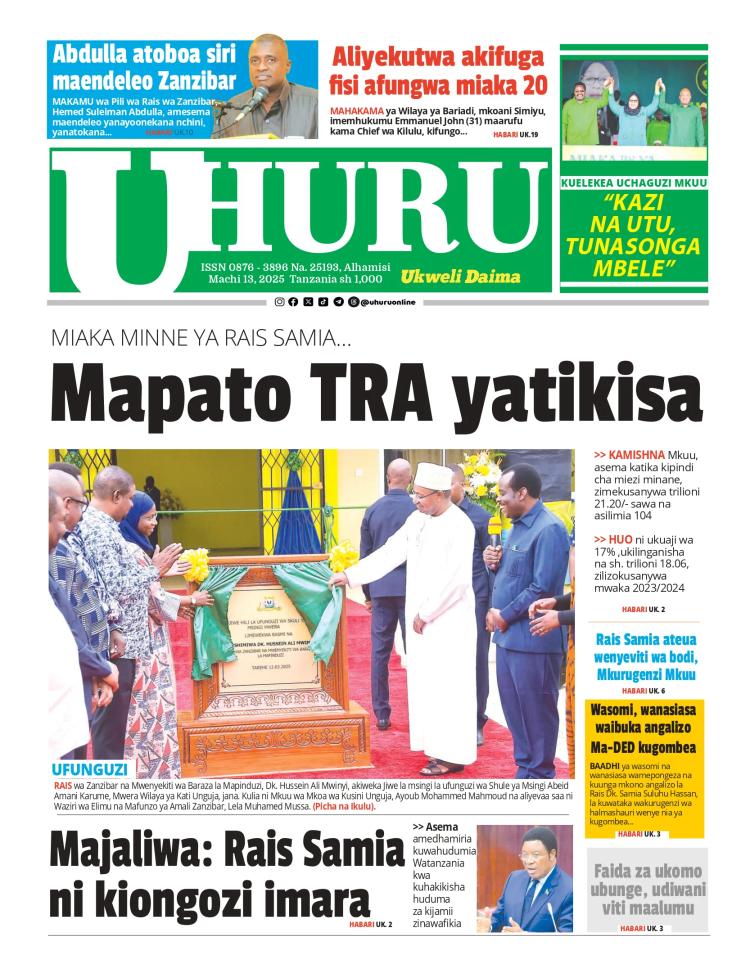Habari kubwa za Magazeti ya Tanzania leo Machi 13, 2025 - Global Publishers