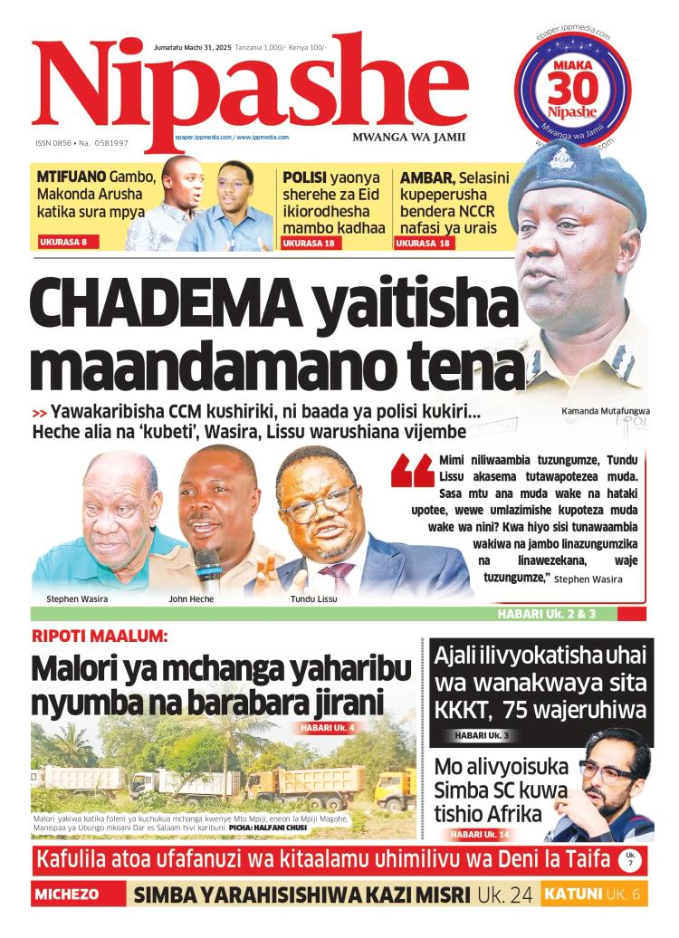 Habari kubwa za Magazeti ya Tanzania leo Machi 31, 2025 - Global Publishers