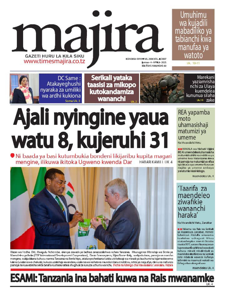 Habari kubwa za Magazeti ya Tanzania leo Aprili 4, 2025